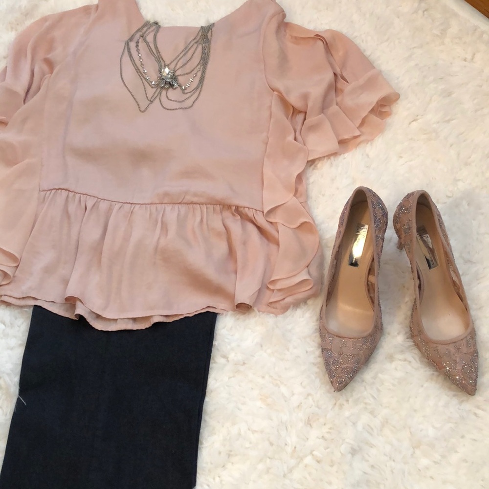 Pink lace INC heels